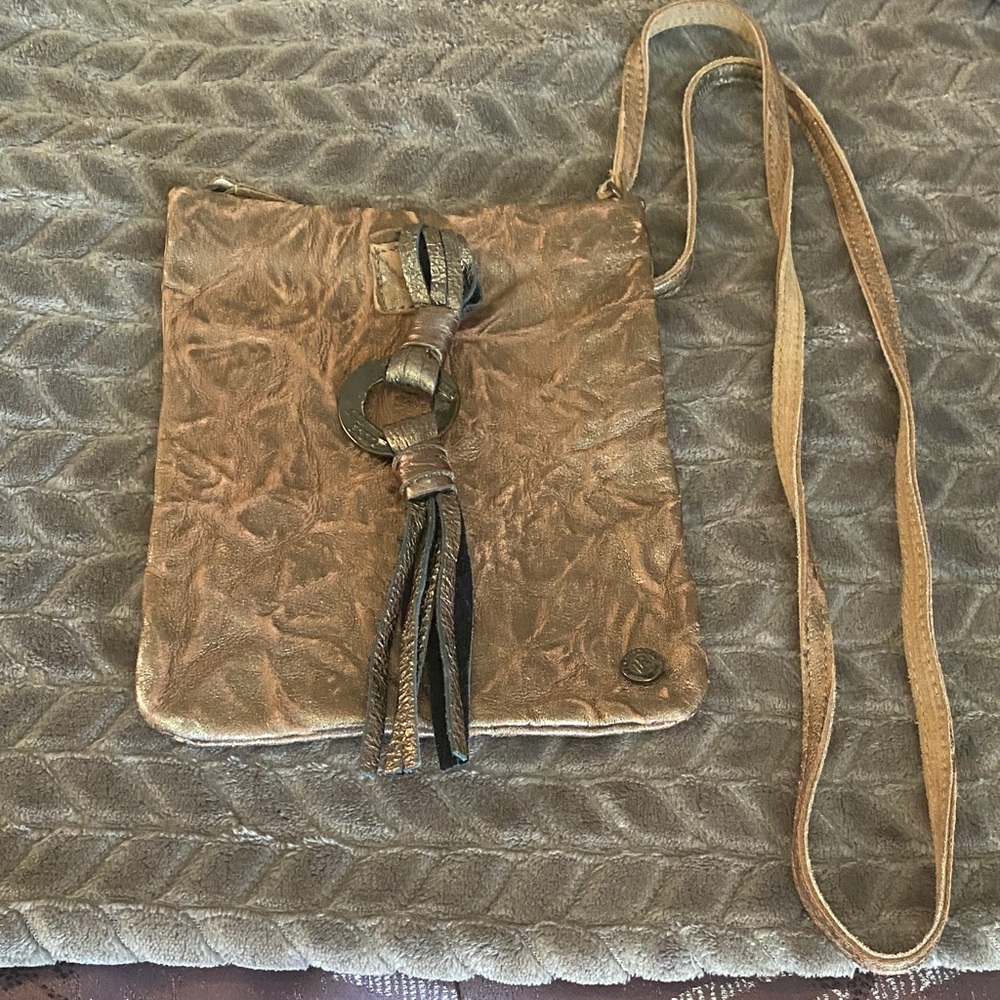 Brown Crossbody Bag with Tassel